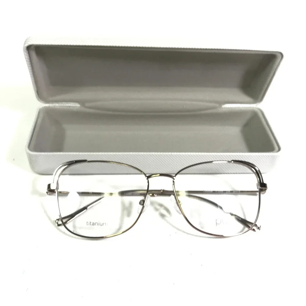 Marchon Airlock P-5008 238 Eyeglasses Frames Gold Cat Eye Titanium 54-15-135